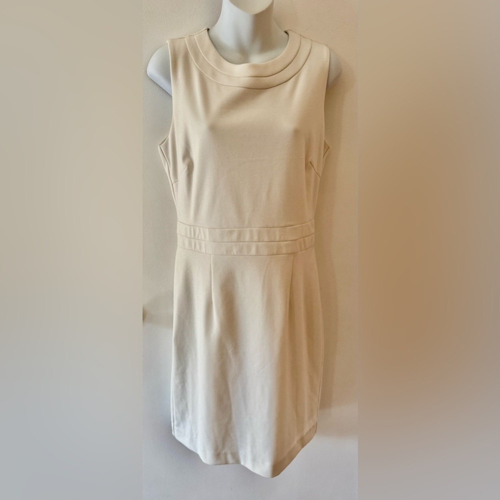 Banana Republic Sleeveless Cream Mini Dress
